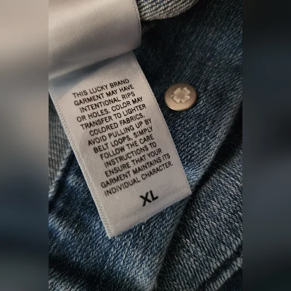 ๐๏ธ Lucky Brand Denim Jacket Size XL - Picture 13 of 15